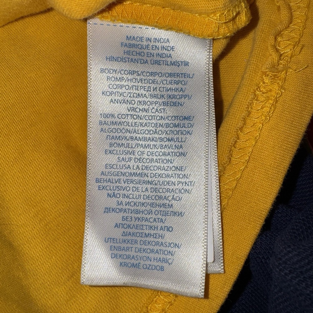 Ralph Lauren Baby 18M Yellow Long Sleeve Cotton T-Shirt Embroidered Logo - Picture 6 of 9